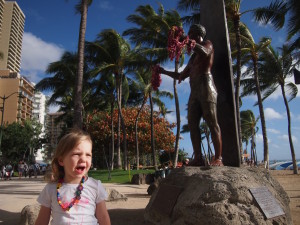 Statue of surfing legend Duke Kahanamoku